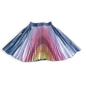 COTTON ON KIDS Kimberly Dress-Up Metallic Rainbow Skirt Pleated Girls 3-4 yrs